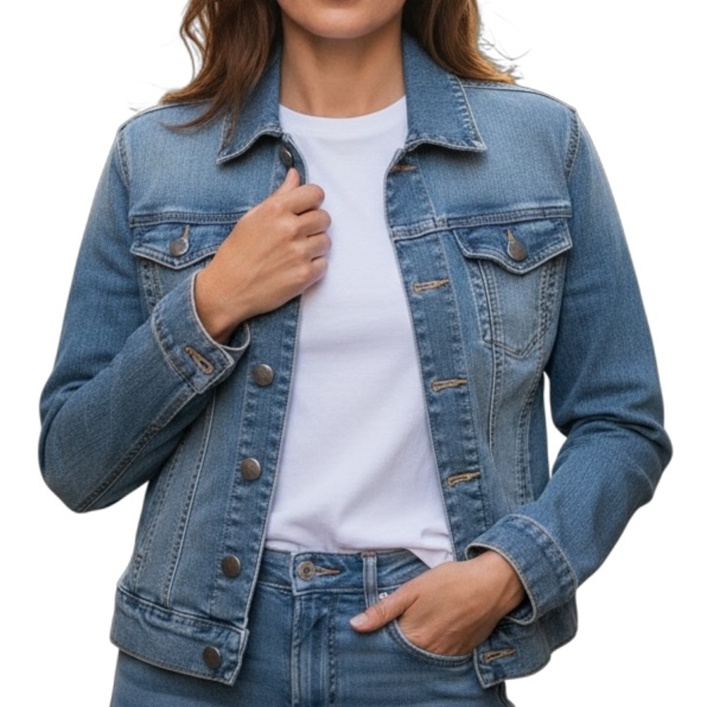 JAG Jean‎ Jacket Light/ Med Blue Denim shacket - 2319 Size M
